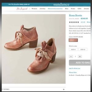 New Sundance Casta Rosa Boots